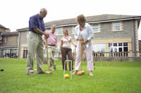Croquet on the Lawn, Newfield Hall, Malhamdale, Yorkshire Dales