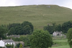 View Of Fell Race route up Cawdon, taken from start on Malham Show Field, Yorkshire Dales