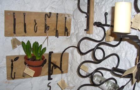 Malham Smithy Hooks, Candlesticks and Bottle Rack